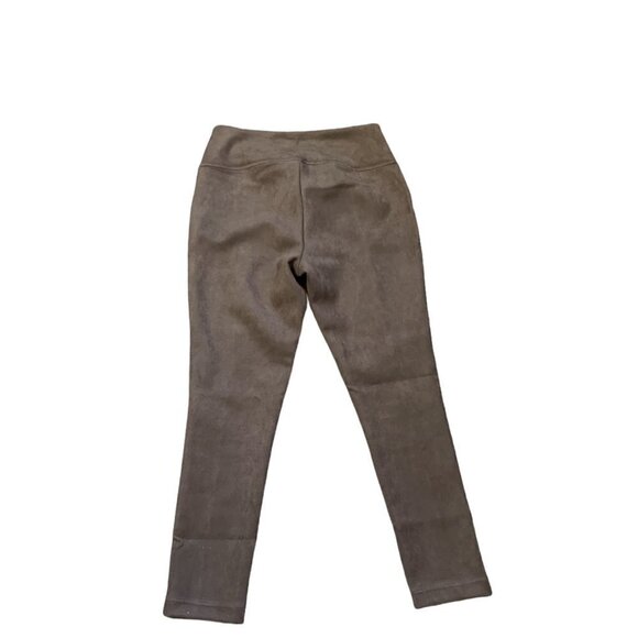 Andrew Marc Soft Faux Suede Pull-On Skinny Pants Sz M Taupe #15N - Picture 5 of 11
